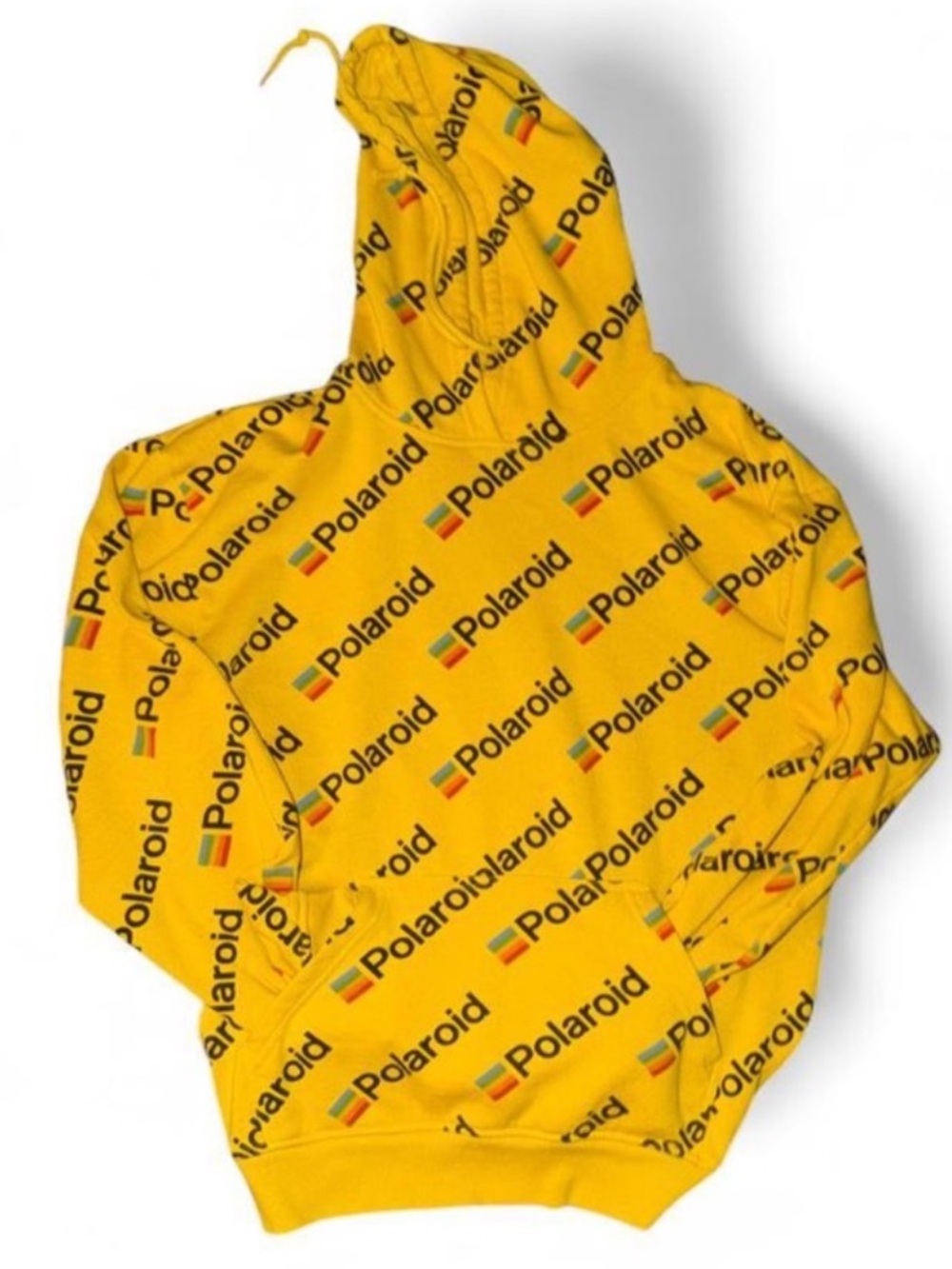 Polaroid Bold Yellow Logo Pullover Hoodie